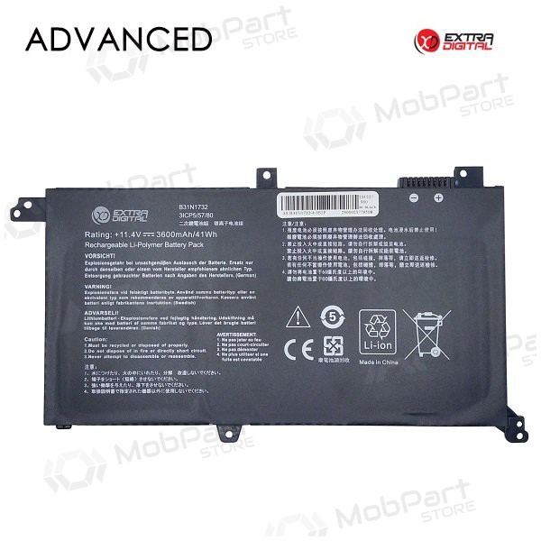 ASUS B31N1732, 3600mAh sülearvuti aku, Advanced