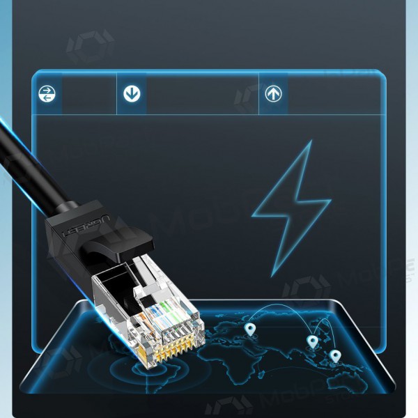 Kaabel Ugreen RJ45 Cat 6 UTP 1000Mbps 1.0m (mustad)