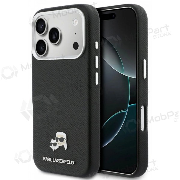 Apple iPhone 17 Pro ümbris - Karl Lagerfeld PU Karl and Choupette Heads Pins MagSafe (must)