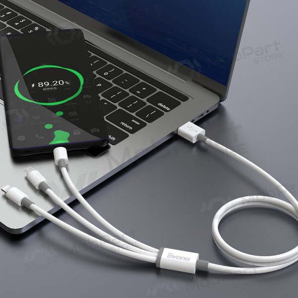 USB-kaabel Dudao L8s-3in1 USB-A kuni USB-C / Micro USB / Lightning 1.2 m 100 W