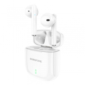 Juhtmeta vabakäeseadmega Borofone BW07 Wide TWS (valge)
