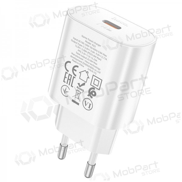Telefoni laadija Hoco N22 25 W USB-C valge