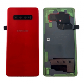 Samsung G975 Galaxy S10 Plus patareipesade kaas (tagakaas) punane (Cardinal Red) (kasutatud grade B, originaalne)