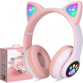 Juhtmevabad kõrvaklapid Cat Glow mikrofoniga USB-C + 3,5 mm
