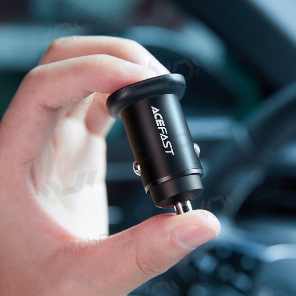 Laadija automobilinis Acefast B1 Mini 38W USB-C+USB-A mustad