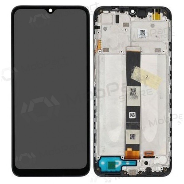 Xiaomi Redmi 9AT ekraan (mustad) (koos raamiga) (service pack) (originaalne)