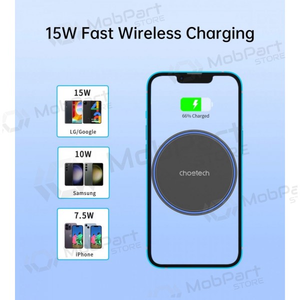 Automobilinis laikiklis-laadija Choetech T205-F MagSafe 15W mustad