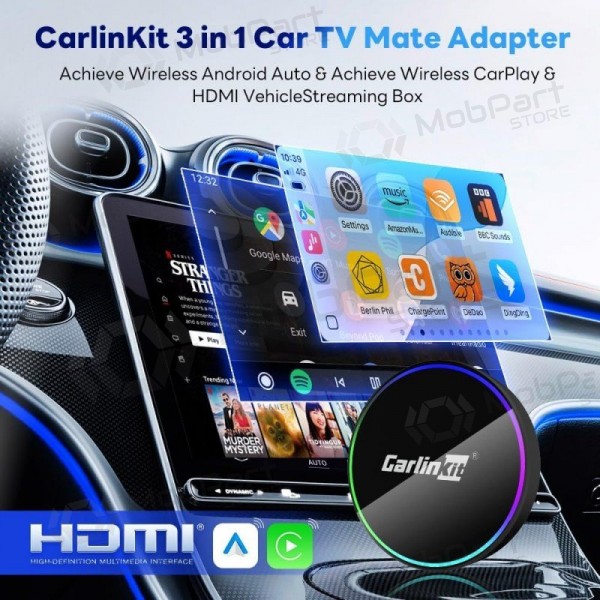 CarPlay adapter Carlinkit HD2CP Pro juhtmevaba Android Auto must