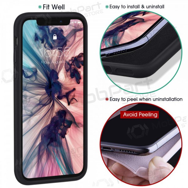 Apple iPhone 12 Pro ümbris - Liquid Silicone 1.5mm (must)