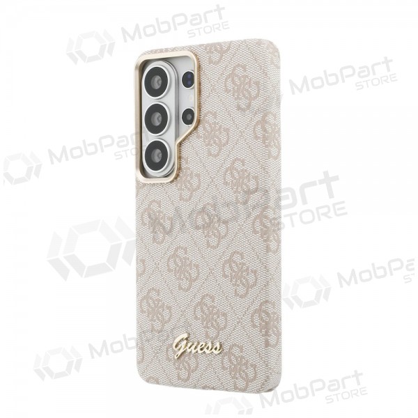 Samsung Galaxy S26 Ultra ümbris - Guess PU 4G Script Metal Logo Magnetic (roosa)