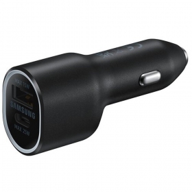 Laadija automobilinis originaalne Samsung EP-L4020NBEGEU 1xType-C 1xUSB-A mustad pakendis 40W