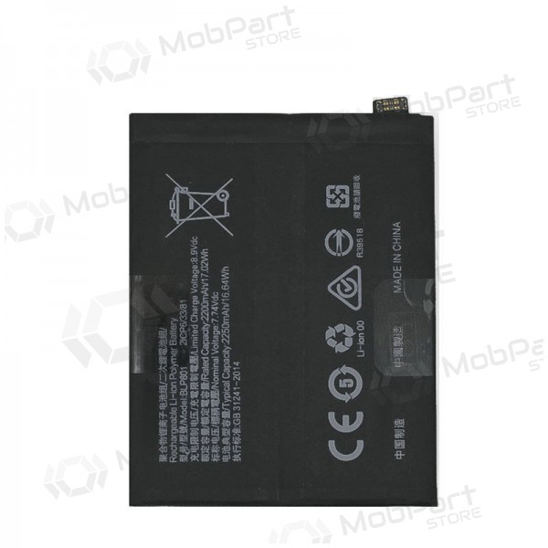OnePlus 8T (BLP801) patarei / aku (2250mAh) OnePlus 8T (BLP801) patarei / aku (2250mAh)