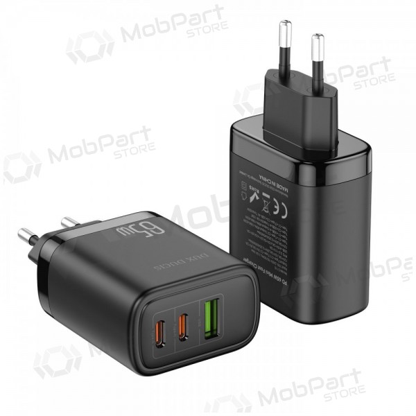 Laadija Dux Ducis C110 2xPD + Quick Charge 3.0 (mustad)