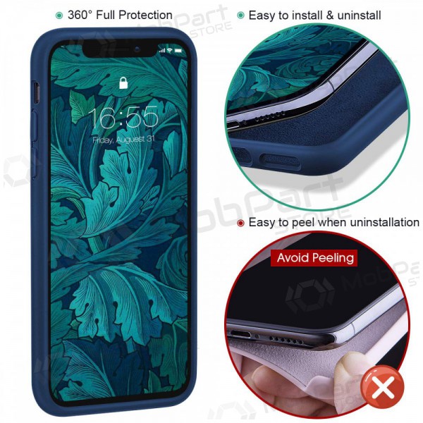 Apple iPhone 13 Pro ümbris - Liquid Silicone 1.5mm (tumesinine)