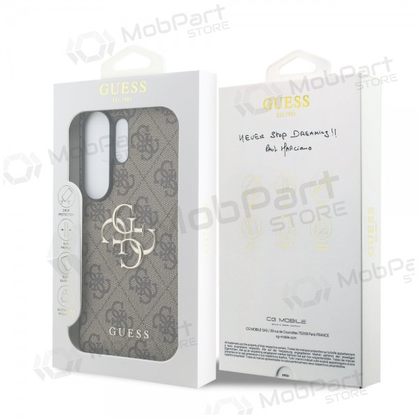Samsung Galaxy S26 Ultra ümbris - Guess PU 4G Metal Logo (pruun)