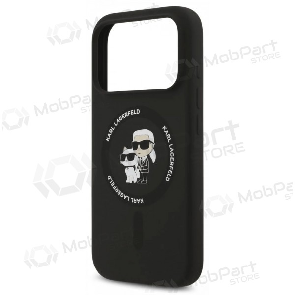 Apple iPhone 17 Pro ümbris - Karl Lagerfeld Liquid Silicone Karl and Choupette MagSafe (must)