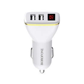 Laadija automobilinis Borofone BZ11 x 2 USB (2.1A) (mustad)
