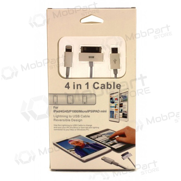 USB laadimisadapter 4in1 (microUSB-TAB-5G)
