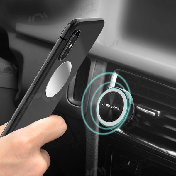 Automobilinis Universaalne telefono laikiklis Borofone BH6, tvirtinamas ant ventiliacijos grotelių, magnetinis, mustad