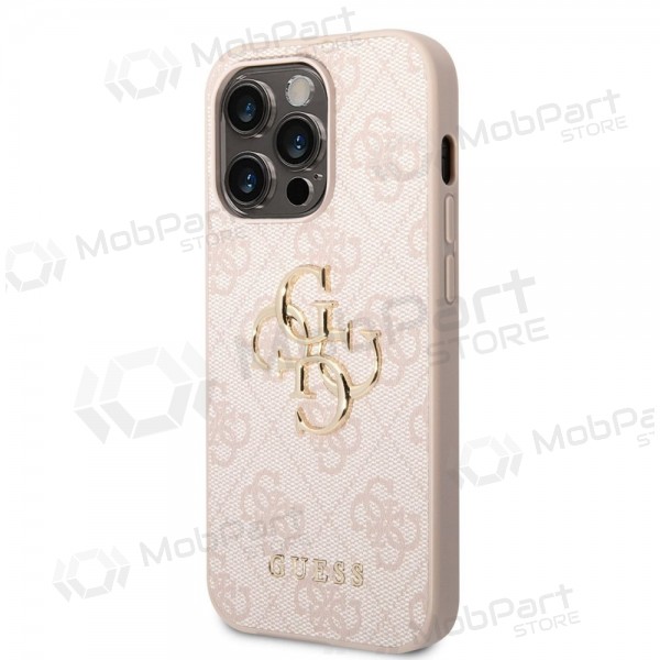 Apple iPhone 14 Pro Max ümbris - Guess PU 4G Metal Logo (roosa)