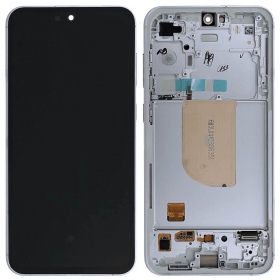 Ekranas Samsung S711 S23 FE 5G su lietimui jautriu stikliuku ja rėmeliu Cream/Mint/Purple/Indigo/Tangerine originaalne (service pack)