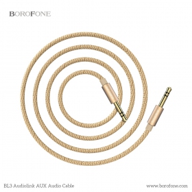 Audio adapter 3,5mm į 3,5mm Borofone BL3 (kuldsed)