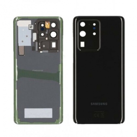Samsung G988 Galaxy S20 Ultra patareipesade kaas (tagakaas) mustad (Cosmic Black) (kasutatud grade A, originaalne)