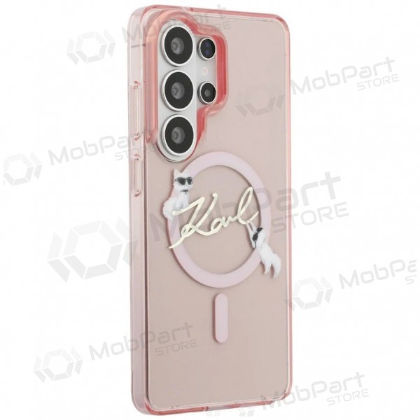 Samsung Galaxy S26 Ultra ümbris - Karl Lagerfeld IML Choupette Karl Script Logo Magnetic (roosa)