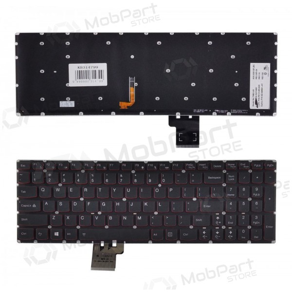LENOVO Erazer: Y50, Y50-70, Y70-70; Ideapad: U530 klaviatuur (koos valgustusega) LENOVO Erazer: Y50, Y50-70, Y70-70; Ideapad: U530 klaviatuur (koos valgustusega)