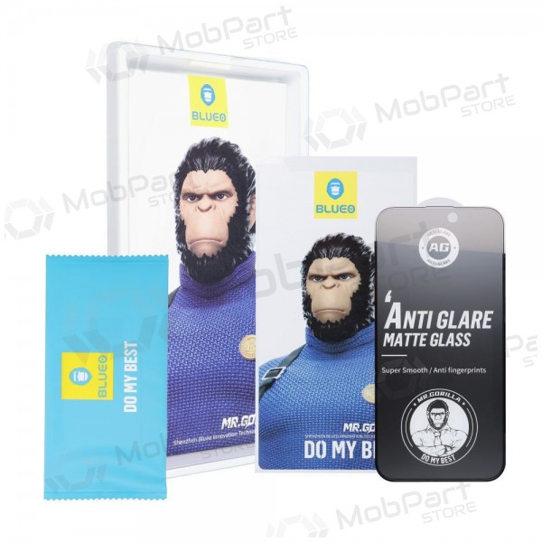 LCD apsauginis stikliukas 5D Mr. Monkey Glass (Strong Matte) Apple iPhone 12 Pro Max mustad