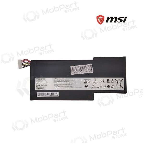 MSI BTY-M6K, 4500mAh sülearvuti aku - PREMIUM MSI BTY-M6K, 4500mAh sülearvuti aku - PREMIUM