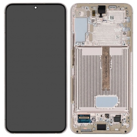 Ekranas Samsung S906 S22 Plus su lietimui jautriu stikliuku ja rėmeliu White/Cream/Sky Blue originaalne (service pack)