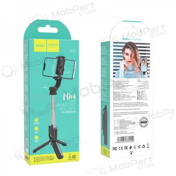 Selfie kepp Hoco K17 Mini su trikojo funkcija must