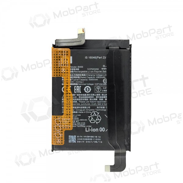 Xiaomi Poco F3 GT patarei / aku, akumuliatorius (BM56) (originaalne) Xiaomi Poco F3 GT patarei / aku, akumuliatorius (BM56) (originaalne)
