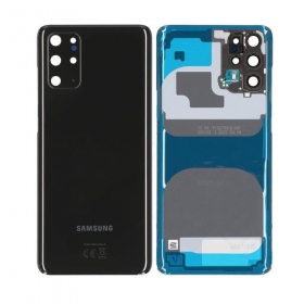 Samsung G985 / G986 Galaxy S20 Plus patareipesade kaas (tagakaas) mustad (Cosmic Black) (kasutatud grade C, originaalne)