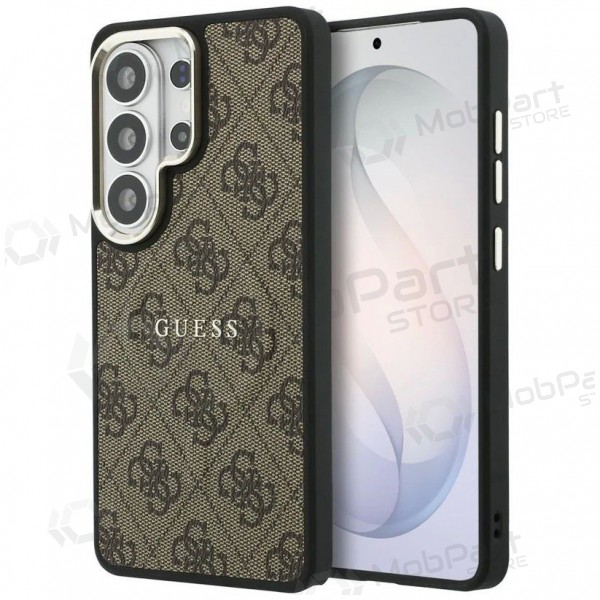 Samsung Galaxy S26 Ultra ümbris - Guess PU Leather 4G Gold Frame Magnetic (pruun)