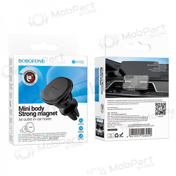 Auto telefonihoidja Borofone BH102 (air vent) mustad