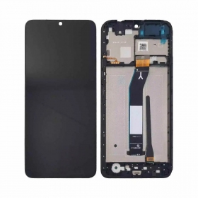 Ekranas Xiaomi Redmi A3 su lietimui jautriu stikliuku ja rėmeliu Black ORG