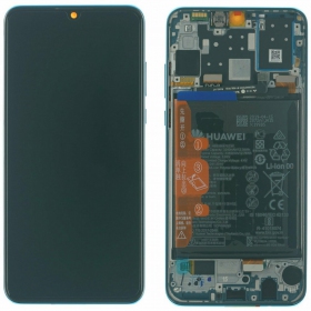 Huawei P30 Lite 48MP ekraan (sinised) (Peacock Blue) (koos raamiga ja patarei / aku) (service pack) (originaalne)