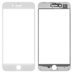 Apple iPhone 8 Plus Ekraani klaas koos raamiga (valged) (for screen refurbishing) - Premium