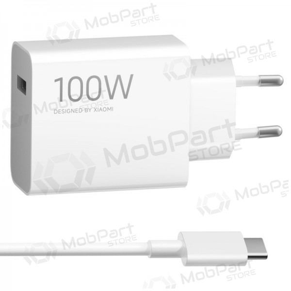 Telefonilaadija Xiaomi Charging Combo BHR095VEU 100 W USB-A koos USB-C kaabliga valge