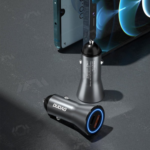 Dudao R4Max 55 W USB-C + USB-A hall auto laadija