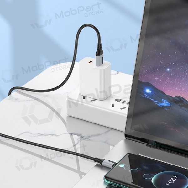 USB-C kaabel Borofone BX101 USB-A kuni USB-C 1 m valge