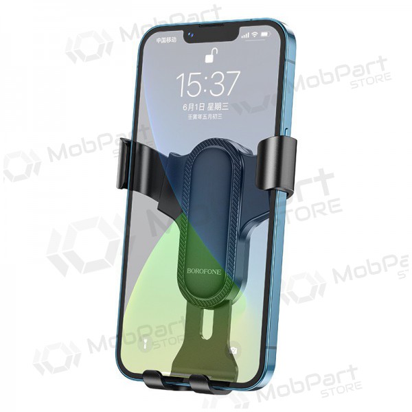 Automobilinis Universaalne telefono laikiklis Borofone BH74 tvirtinamas ant ventiliacijos grotelių, mustad