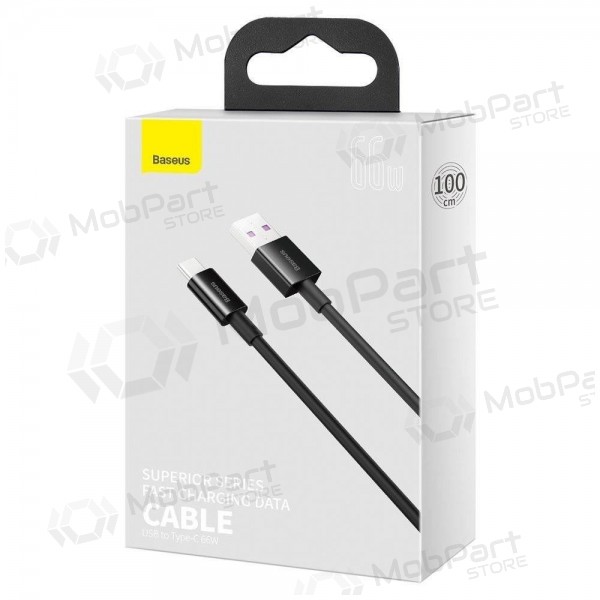 USB kaabel Baseus Superior iš USB į Type-C 66W 2.0m mustad CATYS-A01