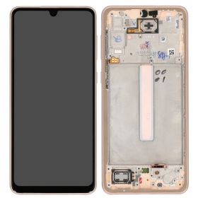Samsung Galaxy A33 5G ekraan (Peach) (koos raamiga) (originaalne)