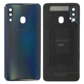 Samsung A405 Galaxy A40 2019 patareipesade kaas (tagakaas) (mustad) (kasutatud grade C, originaalne)
