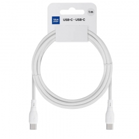 USB-C kaabel Blue Star PJ73-13-3 USB-C kuni USB-C 1 m 60 W valge