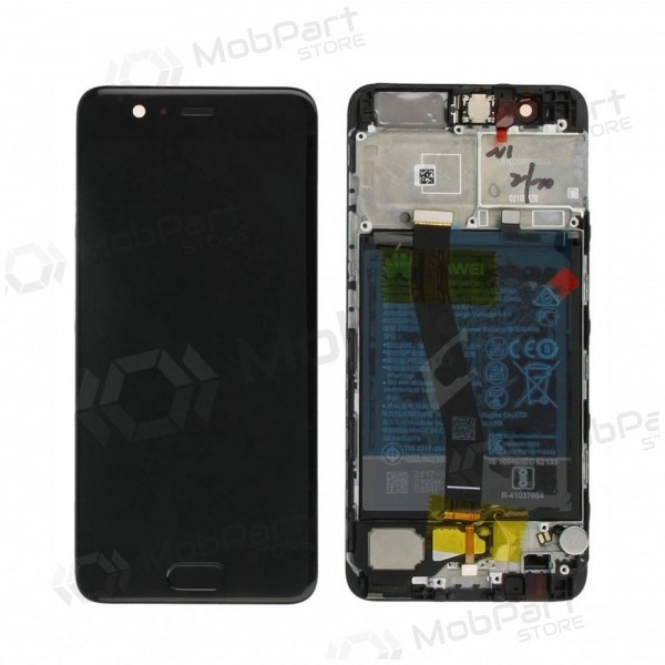 Huawei P10 ekraan (mustad) (koos raamiga ja patarei / aku) (kasutatud grade B, originaalne) Huawei P10 ekraan (mustad) (koos raamiga ja patarei / aku) (kasutatud grade B, originaalne)