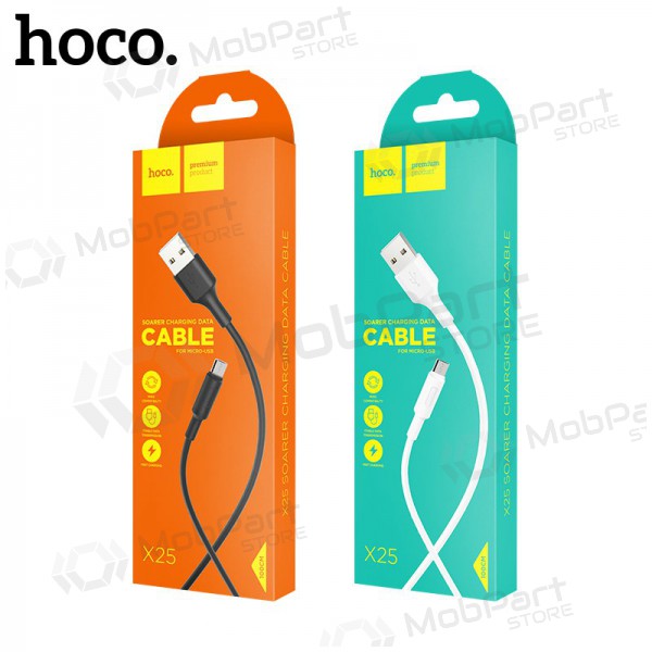 USB kaabel Hoco X25 microUSB 1.0m (mustad)